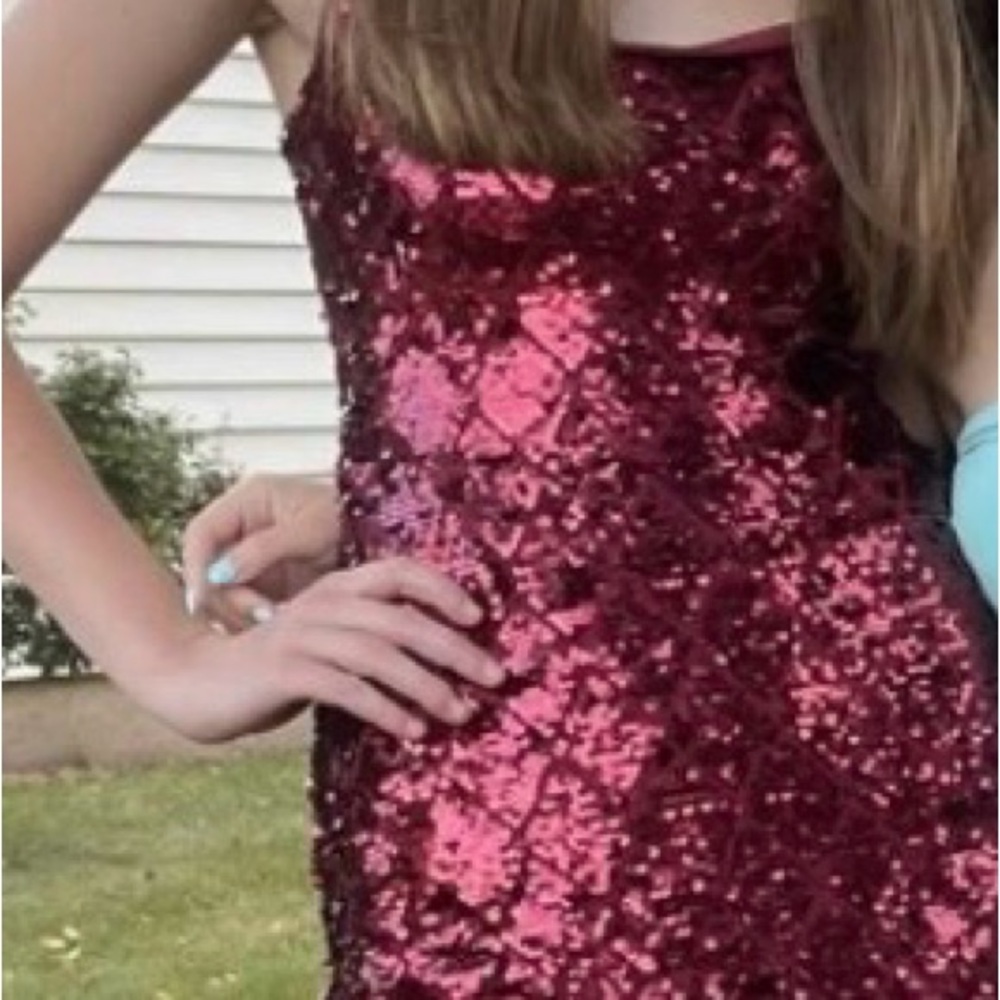 Sequin Pink Mini Dress